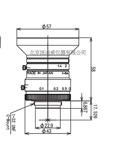 kowa LM8HC-SW 1英寸近红外/短波红外镜头 8mm焦距 显微镜物镜