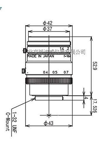 kowa镜头 LM16HC-SW 1英寸近红外/短波红外镜头 显微镜物镜16mm