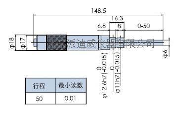 PFT01-50 微分头 测量尺