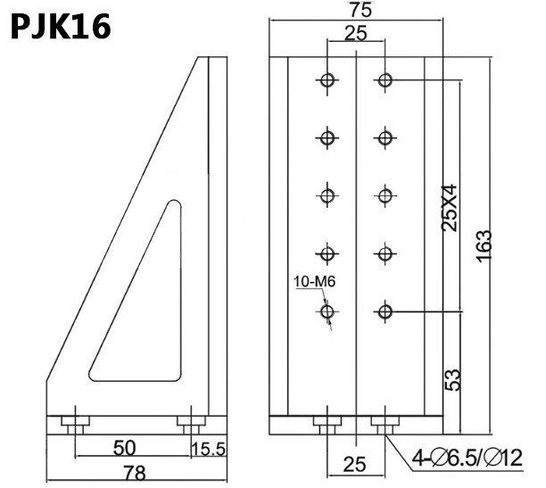 PDV派迪威PJK16直角台固定架用于平台组合多维系统转接板