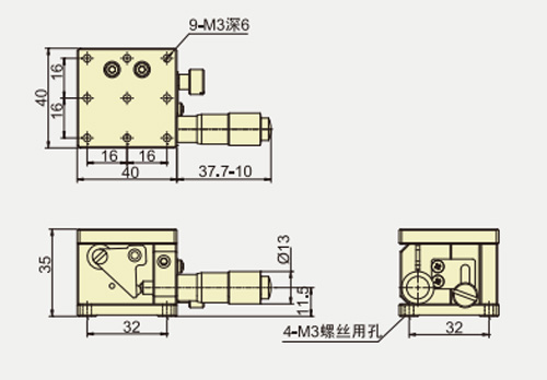 PT-SD401 精密型手动升降台 升降机 升降桌 精密位移台 升降器