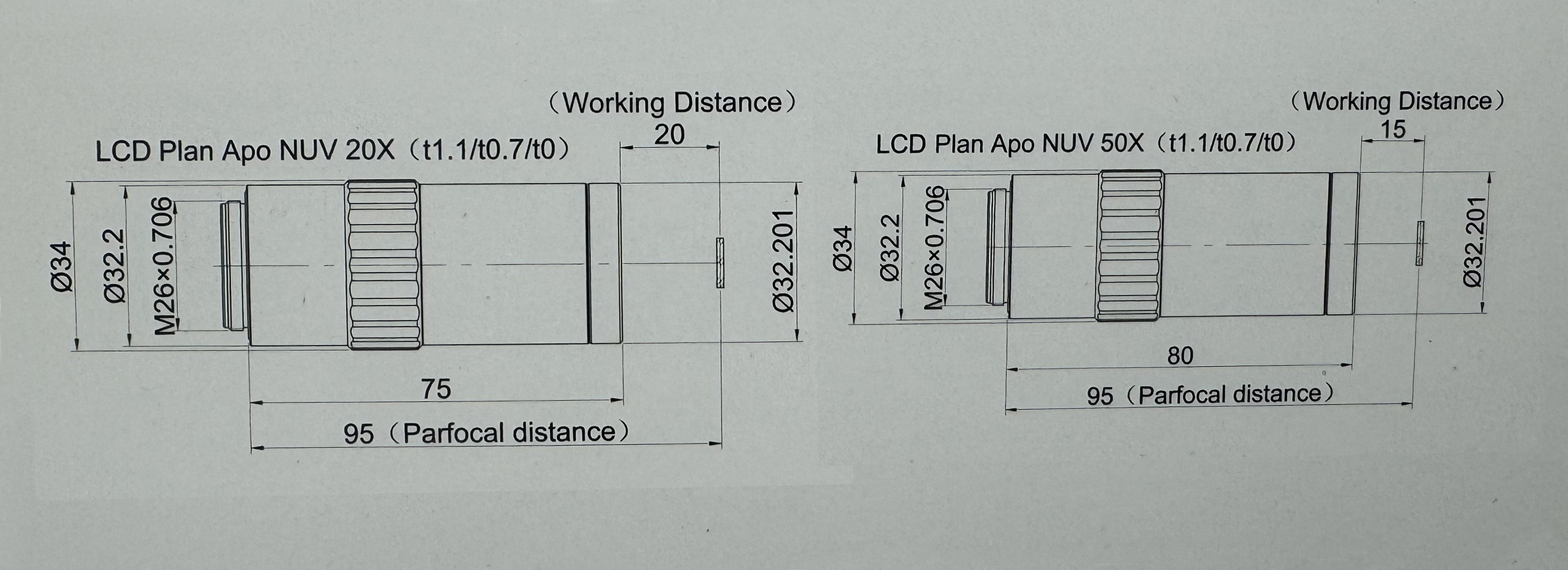 明视场观察及液晶近紫外加工物镜 LCD Plan Apo NUV