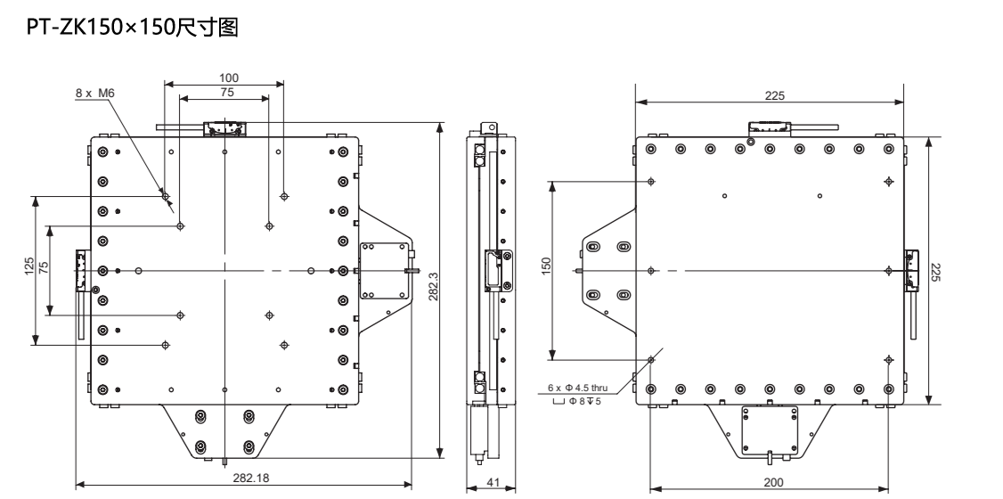 PT-ZK150×150系列两维真空弱磁自动载物台