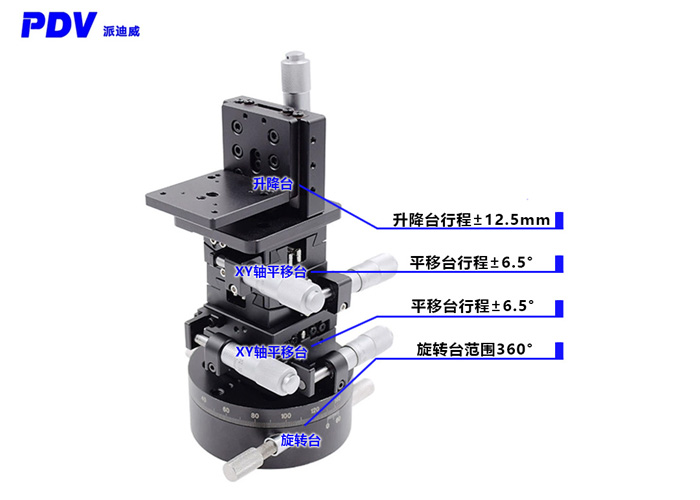 六维手动组合台/精密组合台XYZ多维平台微分头驱动 SDZ-601M